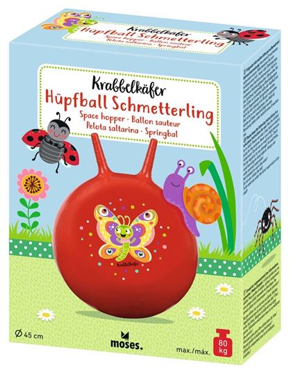 Picture of Krabbelkäfer Hüpfball rot Schmetterling, VE-4