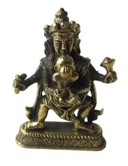 Bild von Buddha Samantabhadra (Yab-Yum) Messing 4,5 cm