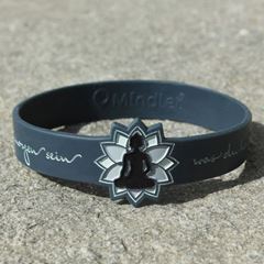 Bild von Mindlet Armband Buddha Silikon blaugrau