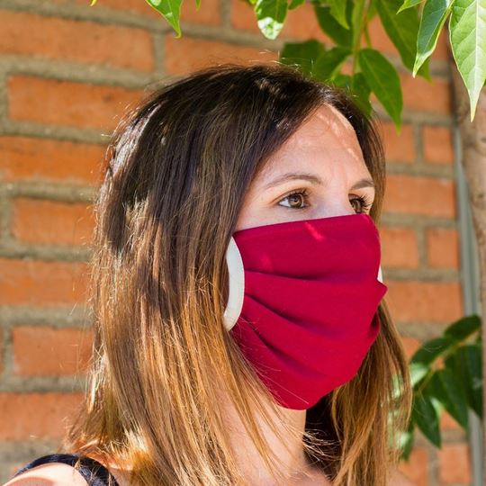 Bild von Miss Wood Mask - Cotton - Cavallería (Red)