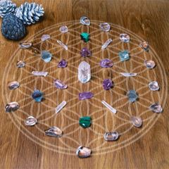 Picture of Crystal Grid Steineset - Tiefe Heilung