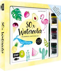 Immagine di 50 x Watercolor: Flamingo & Co. - Set