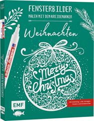 Image de Vorlagenmappe Fensterbilder malen mit dem Kreidemarker – Weihnachten – Merry Chr