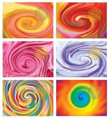 Immagine di Karte Blume des Lebens Spirale 6er Set 12x17cm