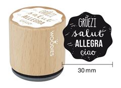 Image de Woodies Stempel Schweiz Grüezi, Salut, Allegra, Ciao, VE-3