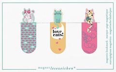 Image de Magnetlesezeichen Love Cats, VE-6