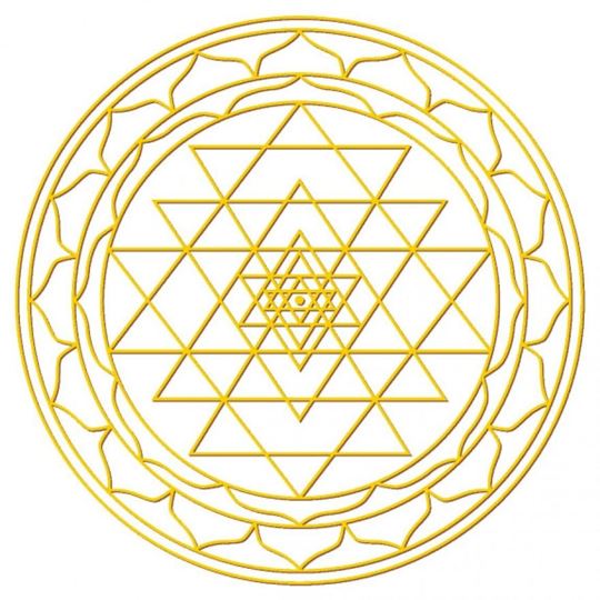 Bild von Aufkleber-Set Sri-Yantra, gold-transparent