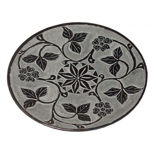 Image sur Räucherstäbchenhalter Blume Black Stone graviert 10 cm