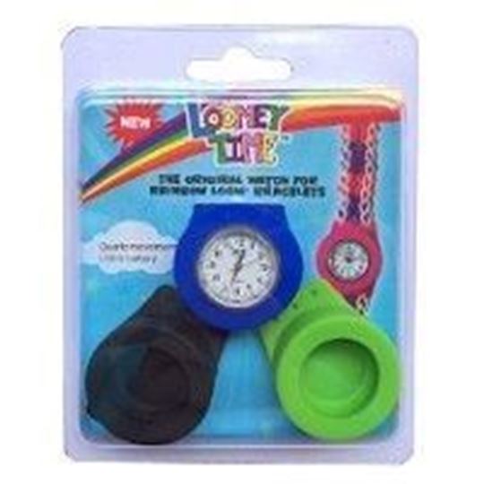 Image sur Rainbow Loom® Loomey Time Armbanduhren Set grün-blau-schwarz