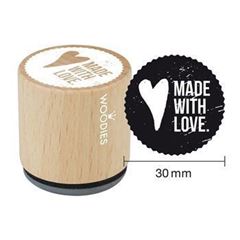 Bild von Woodies Stempel Made with love ,VE3