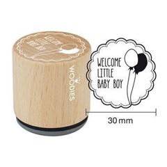 Bild von Woodies Stempel Welcome little Baby boy (004), VE = 3