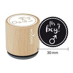 Bild von Woodies Stempel It's a boy (005), VE = 3