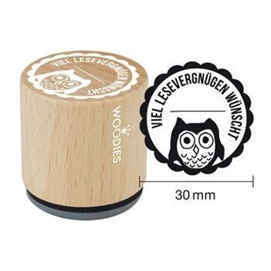 Image sur Woodies Stempel Viel Lesevergnügen wünscht (001), VE = 3
