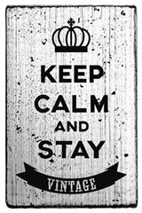 Bild von Vintage stamp Keep Calm and stay , VE=3