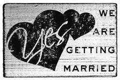 Bild von Vintage stamp We are getting married, VE=3