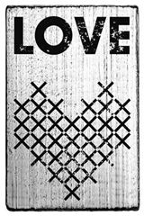 Image de Vintage stamp Love - Herz, VE=3