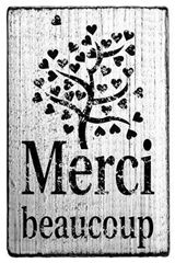 Immagine di Vintage stamp Merci beaucoup, VE=3