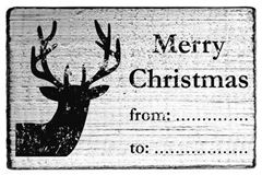 Bild von Vintage stamp Merry Christmas   from …. To …., VE=3