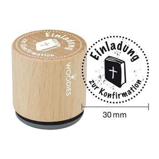 Image sur Woodies Stempel Einladung zur Konfirmation, VE = 3