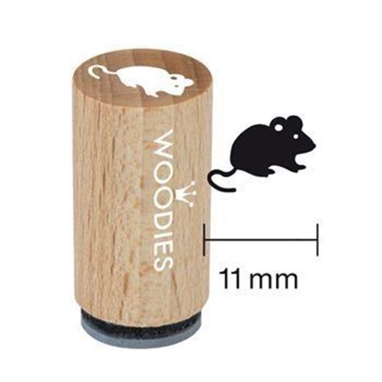 Image sur Mini Woodies Stempel Maus, VE = 10