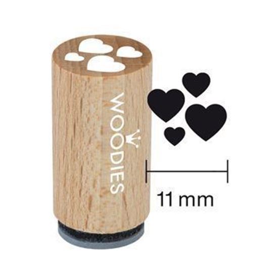 Bild von Mini Woodies Stempel Herzen, VE = 10