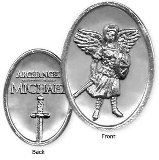 Bild von Archangel Michael Pewter Medal Token Set by Angel Star