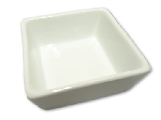 Bild von White Square Glazed Dish 9 cm White