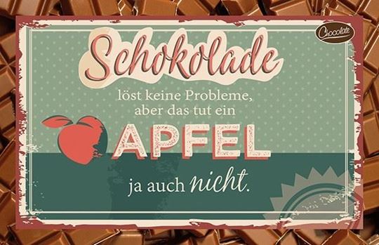 Immagine di Schokolade löst keine Probleme, aber dastut ein Apfel ja auch nicht