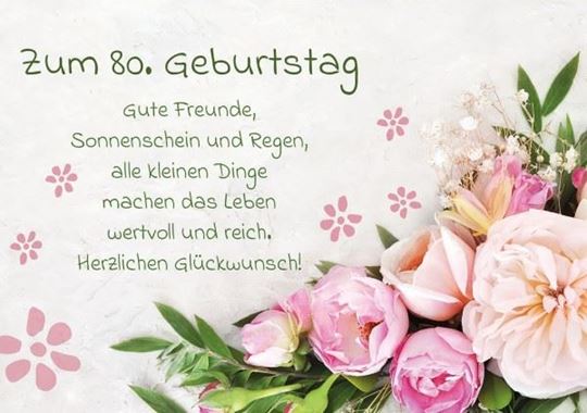 Image sur Zum 80. Geburtstag 6 Ex.