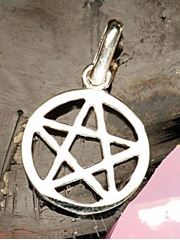 Image de Pentagramm mit Rand Anhänger, klein