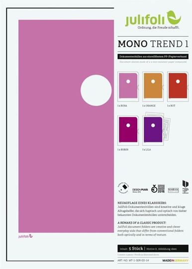 Image sur SERIE Mono Trend 1 (1 x 5 Farben) Orange / Rot / Lila