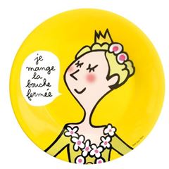 Image de Les princesses - Dessert plate je mange la bouche fermée 20 cm, VE-6