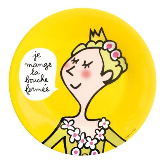 Bild von Les princesses - Dessert plate je mange la bouche fermée 20 cm, VE-6
