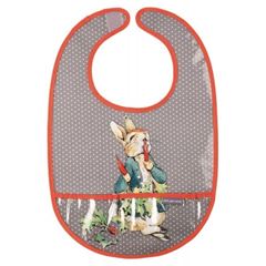Picture of Peter Rabbit - Coated cotton bib taupe, VE-6