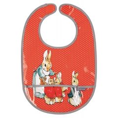 Picture of Peter Rabbit - Coated cotton bib coral, VE-6