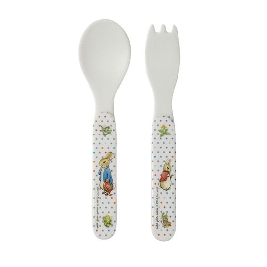 Image sur Peter Rabbit - 2-piece cutlery set taupe, VE-6