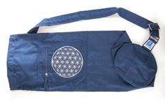 Immagine di Yoga Tasche mit Blume des Lebens blau