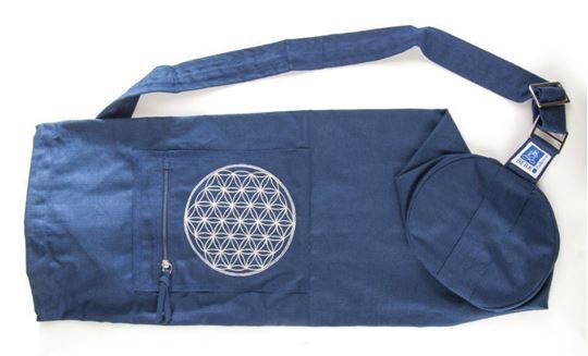 Image sur Yoga Tasche mit Blume des Lebens blau