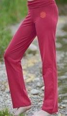 Image de Yoga-Hose lang mit Umschlagbund, rosenrot
