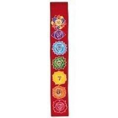 Bild von Sarong 7 Chakras Rayon rot 15x100cm