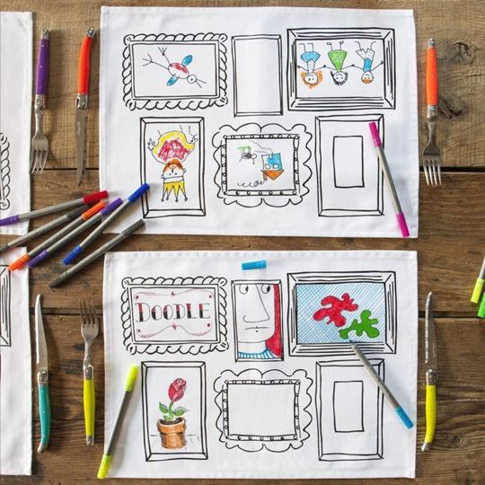Picture of placemat to go - the doodle frame