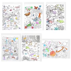 Image de 6 different cards to colour and send