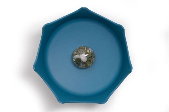 Picture of CrownJuwel Edelsteinwasserschale für Hunde und Katzen, ozeanblau