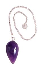 Bild von Pendel Amethyst mit Panzerkette