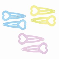 Picture of Hairclips Pastel Hearts (6/card), VE-30