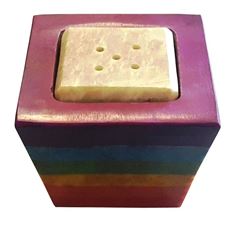 Bild von Räucherstäbchen-/ Kerzenhalter Chakra Cube Speckstein 4x5cm