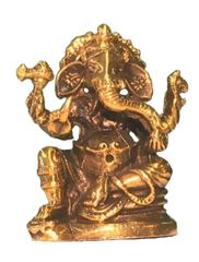 Picture of Ganesha sitzend Messing