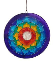 Picture of Suncatcher Lotus Chakra Rainbow Resin multicolour 17cm