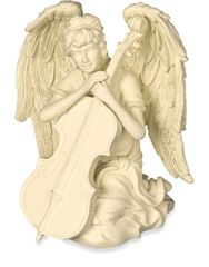 Immagine di Angel with Cello Figurine Angel Star Heavenly Musicians