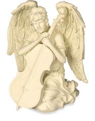 Image de Angel with Cello Figurine Angel Star Heavenly Musicians